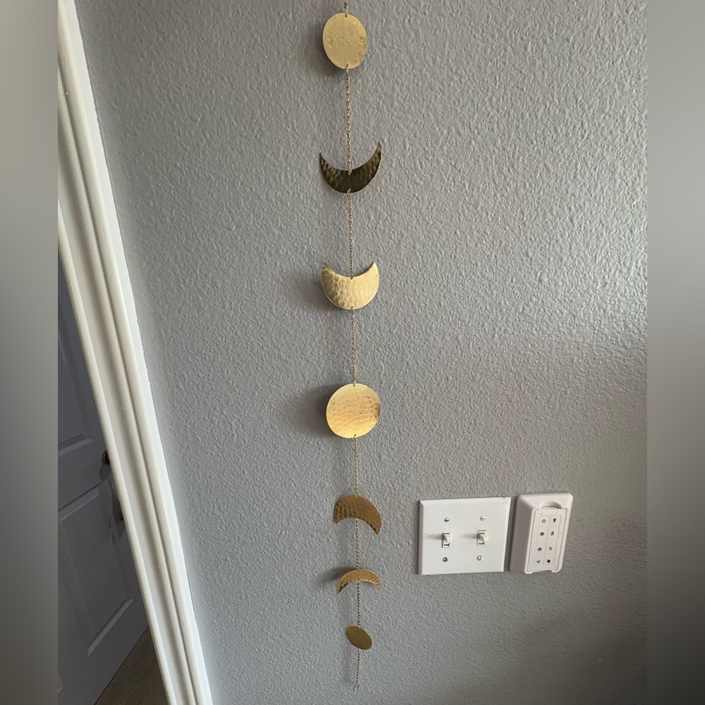 Gold Moon Phase Wall Hanging